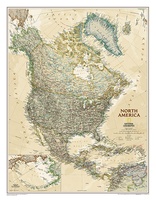 Noord Amerika, politiek & antiek, 60 x 78 cm
