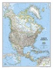 Wandkaart Noord Amerika, politiek, 91 x 118 cm | National Geographic