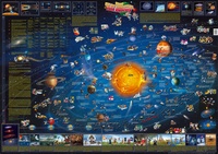 Zonnestelselkaart voor kinderen, 140 x 100 cm