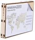 Wereldkaart van hout - Legpuzzel Wooden World Map Medium | Wooden City